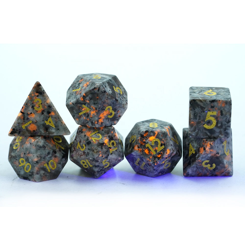 IceForge Dice Canada - Cinderlight - Firestone Dice Set