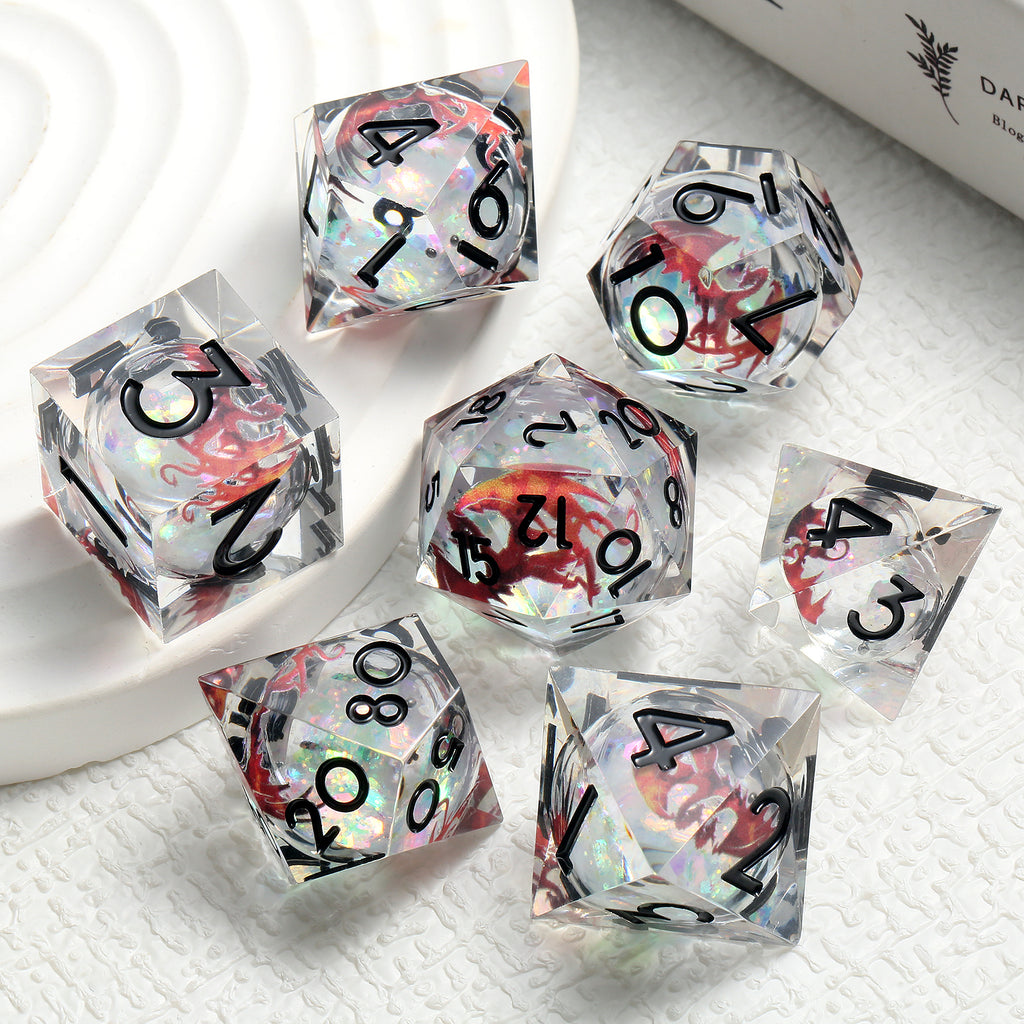 Ember Wyrm – Liquid Core Dice Set
