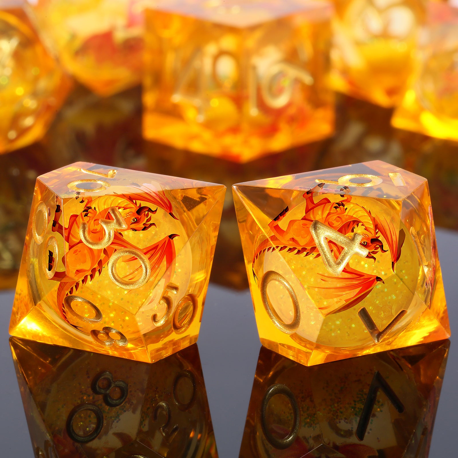 Solar Wyrm – Liquid Core Dice Set