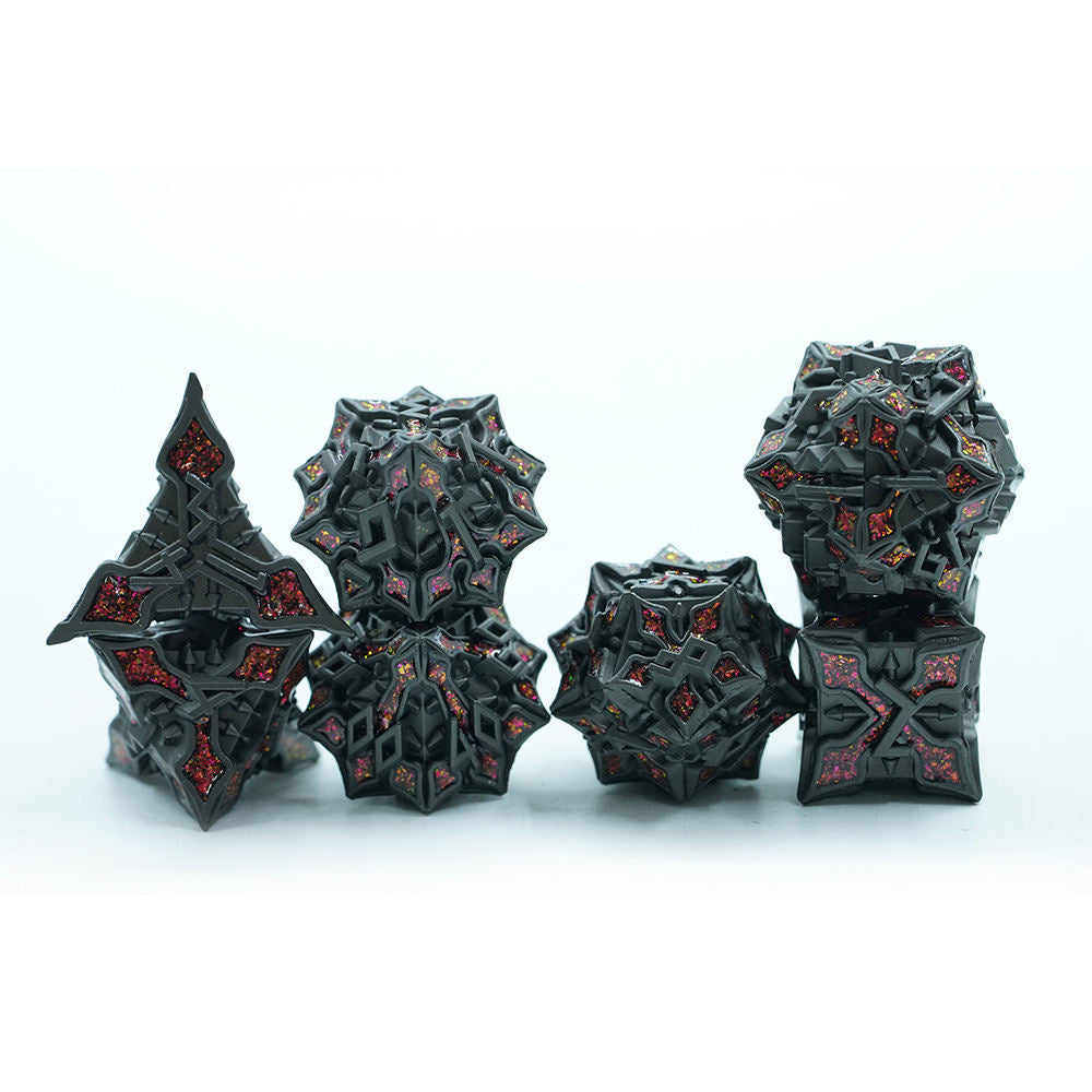 Arcane Ember – Bloodcoal Leaf - Metal Dice Set