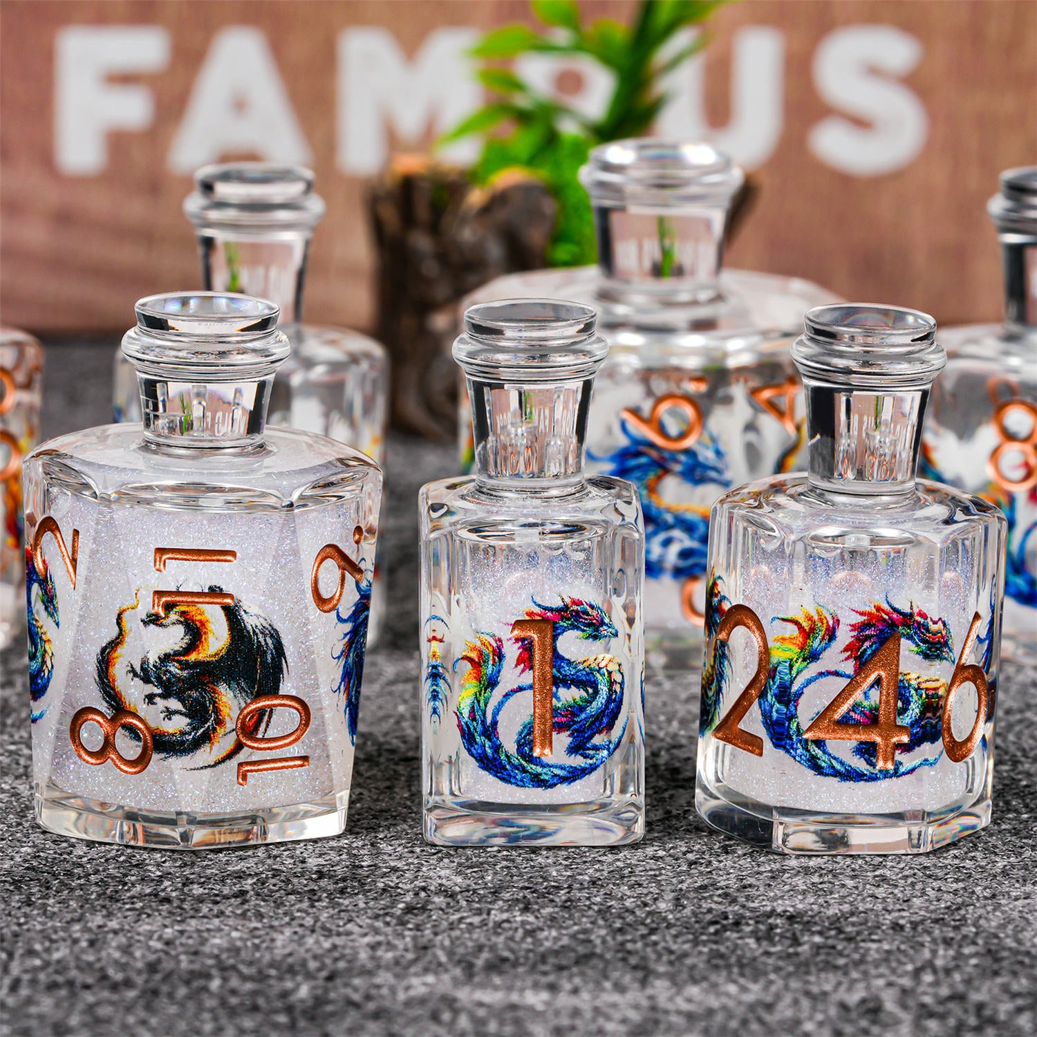 IceForge Dice Canada - Prismatic Dragon Elixir – Liquid Core Dice Set