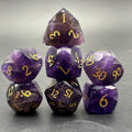 IceForge Dice Canada - Whispercrystal – Diamond Cut Amethyst Dice Set