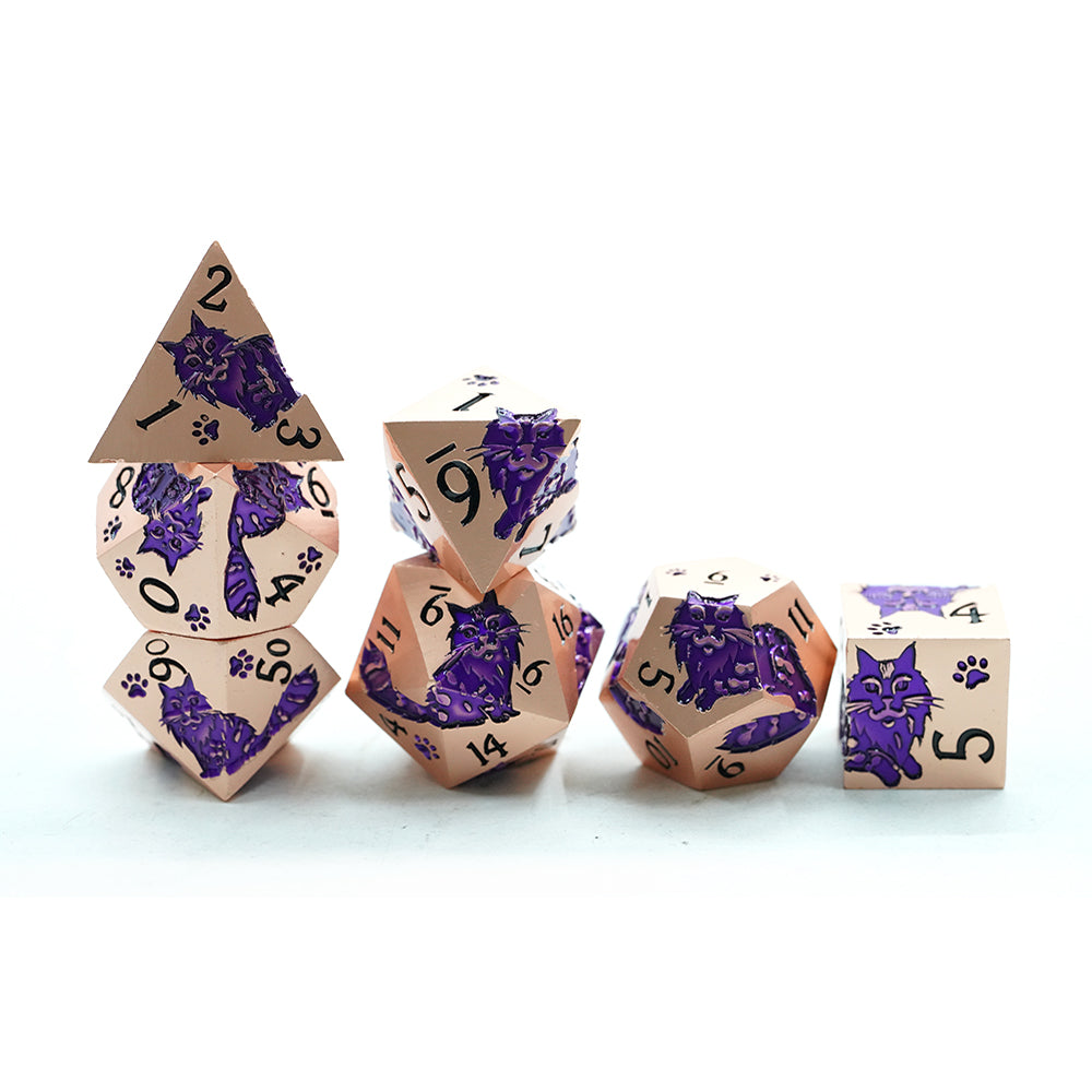 IceForge Dice Canada - Amethyst Majesty - Familiar Whiskers: Regal Edition