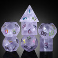 IceForge Dice Canada - Violet Rift - Frosted Glass Dice Set