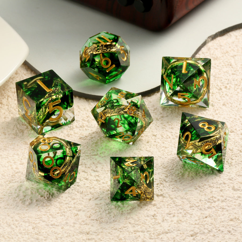 IceForge Dice Canada - Ring of Verdant Dominion – Floating Ring Dice Set
