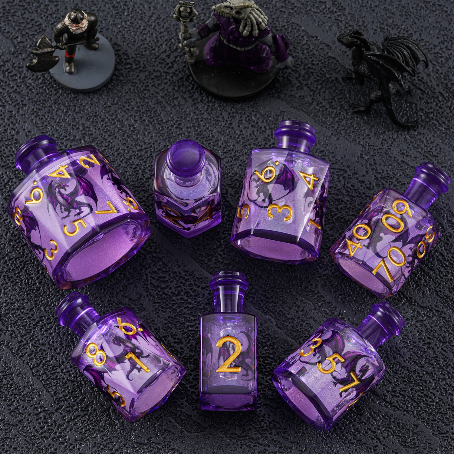 IceForge Dice Canada - Dragonfire Elixir – Liquid Core Dice Set