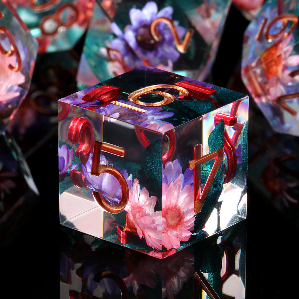 IceForge Dice Canada - Twilight Bloom – Sharp Edge Dice Set