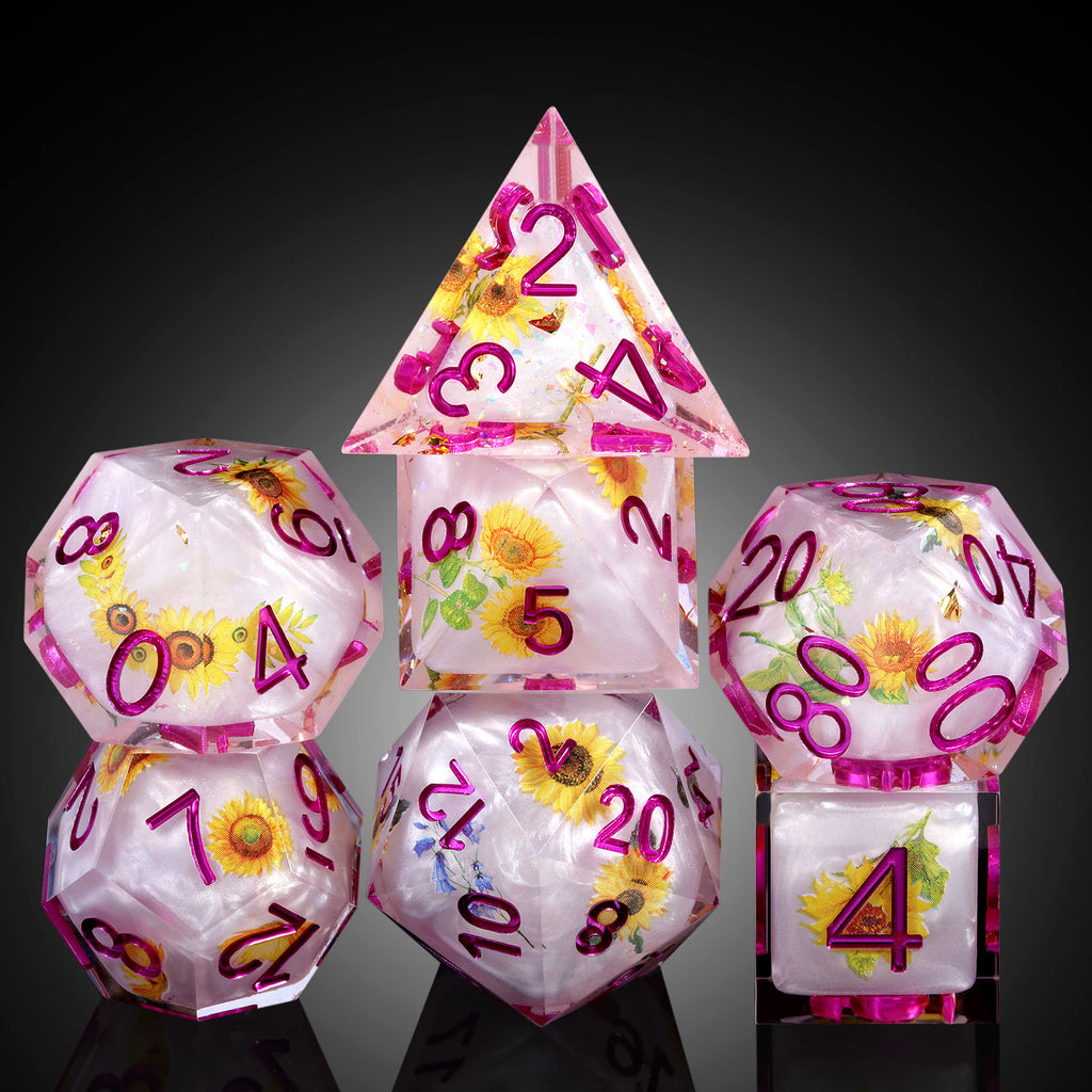 Sunpetal Prism – Sharp Edge Dice Set