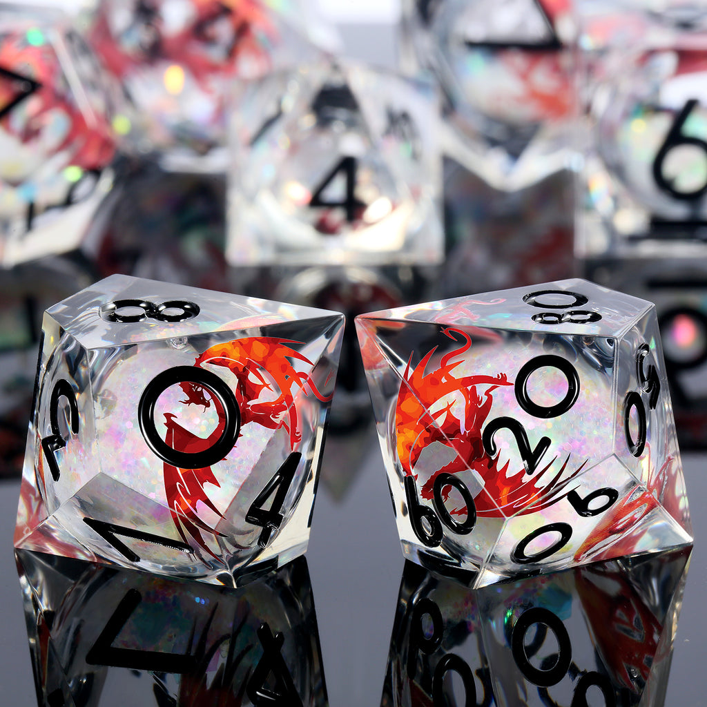 Ember Wyrm – Liquid Core Dice Set