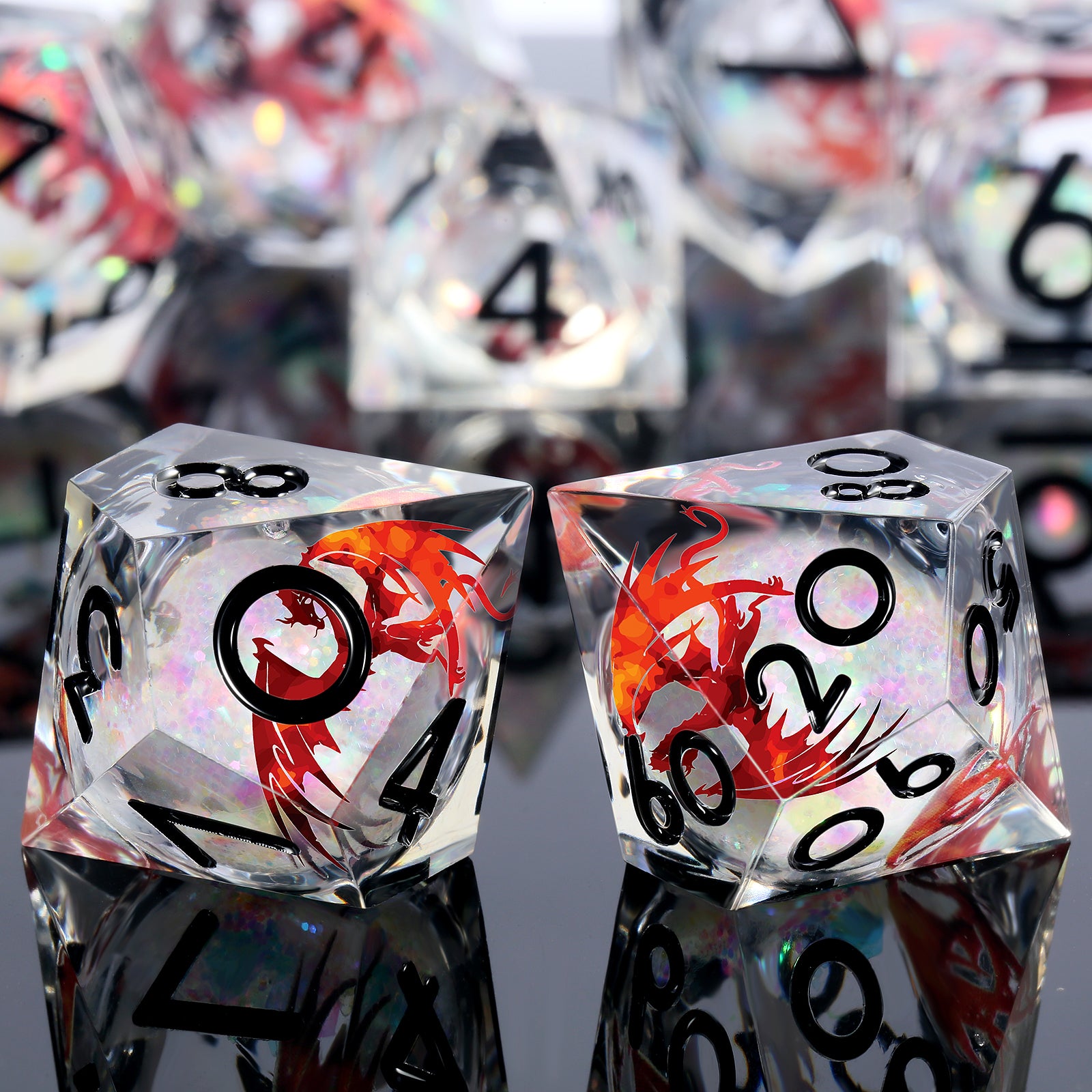 Ember Wyrm – Liquid Core Dice Set