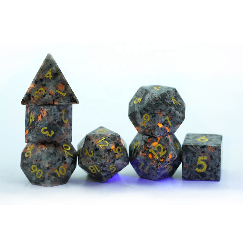 IceForge Dice Canada - Cinderlight - Firestone Dice Set