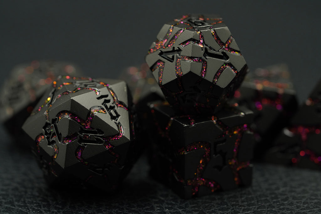 IceForge Dice Canada - Ebonflare – Metal Dice Set