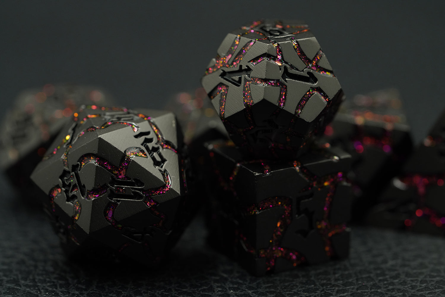 IceForge Dice Canada - Ebonflare – Metal Dice Set