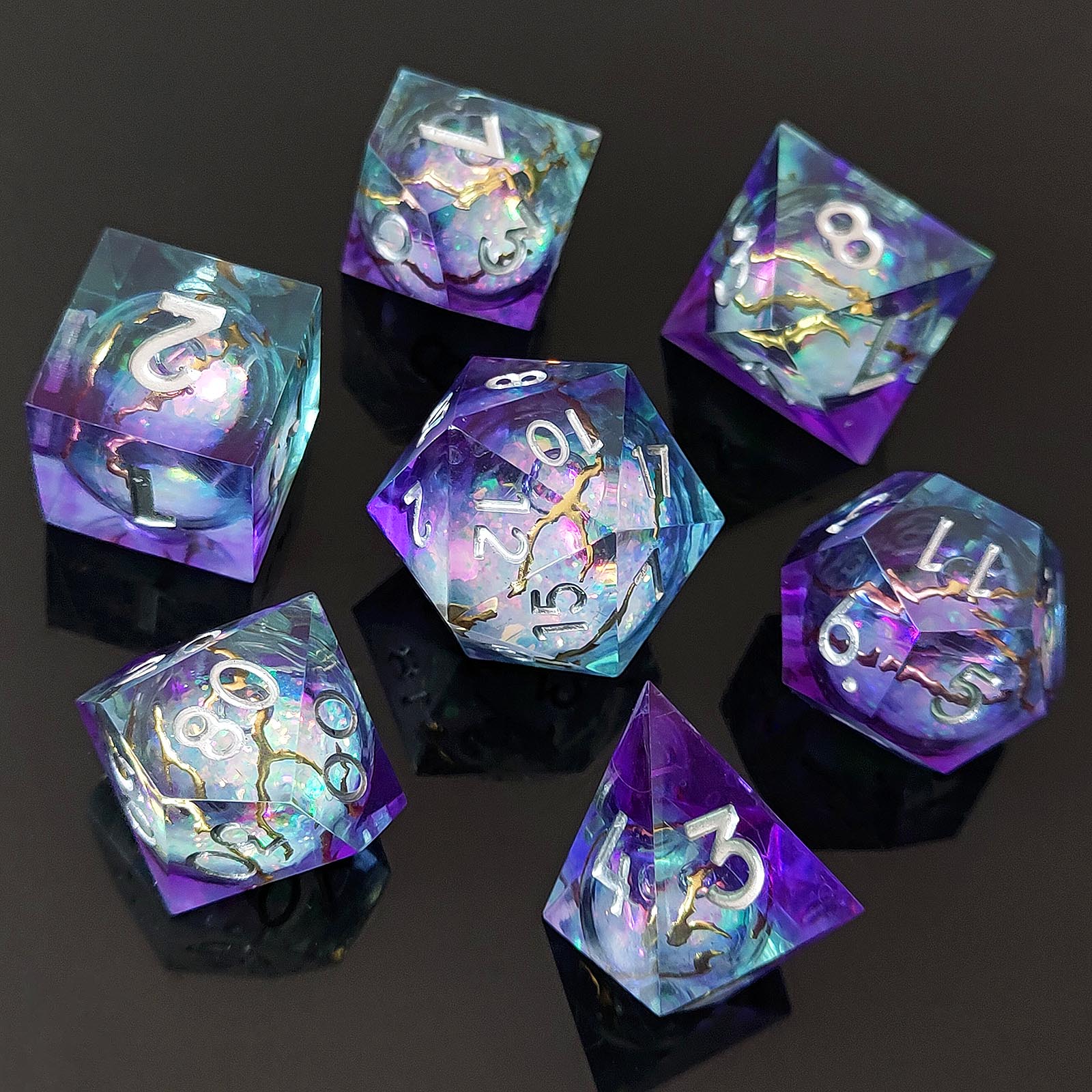 Aetherfract Prism - Liquid Core Dice Set