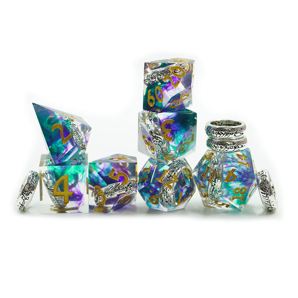 IceForge Dice Canada - Ring of Aetherveil Bloom – Floating Ring Dice Set