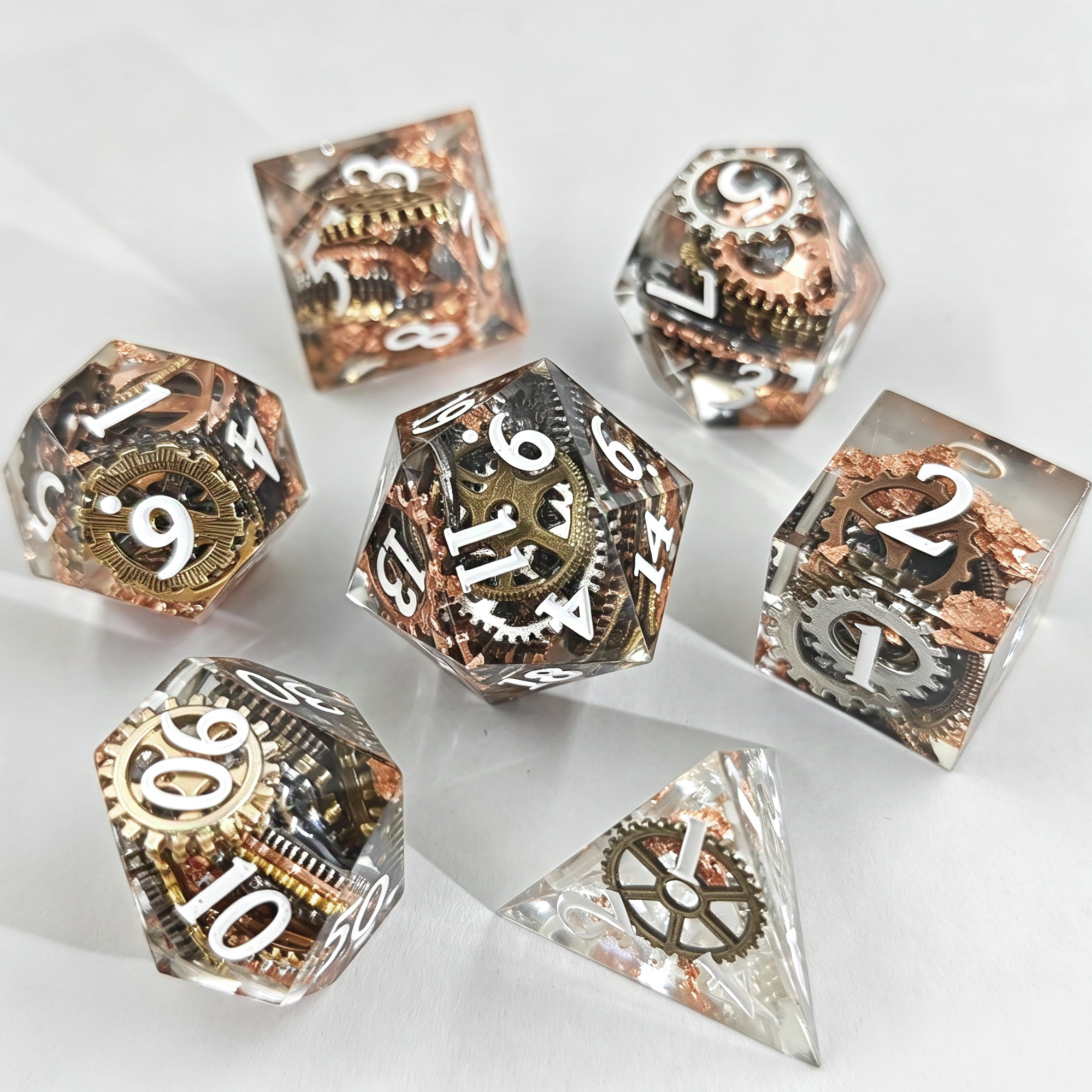 Clockwork Dominion – Sharp Edge Resin Dice Set