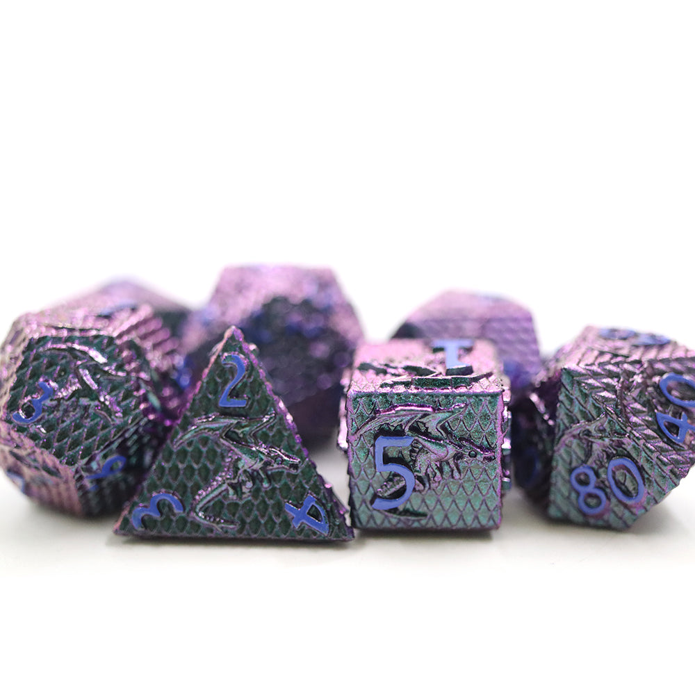IceForge Dice Canada - Twilight Aether-Scale – Metal Dice Set