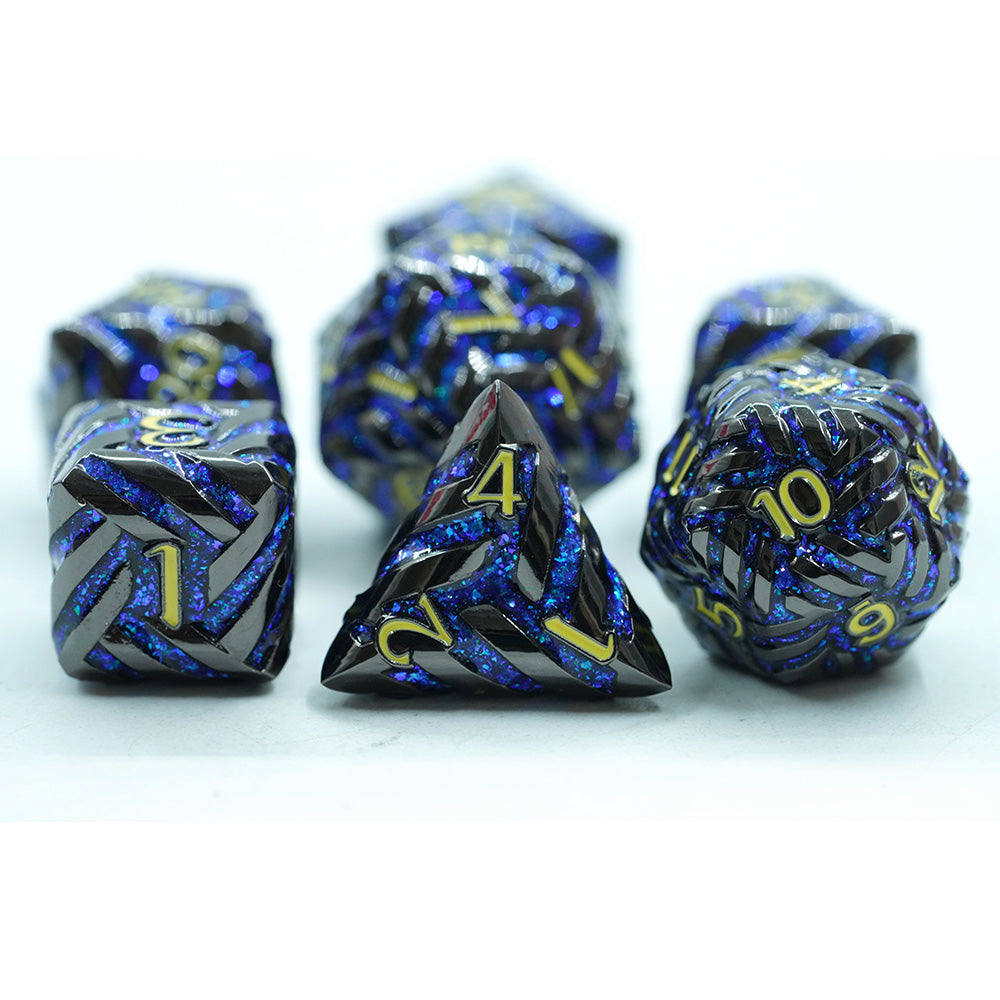 IceForge Dice Canada - Abyssal Nightbraid – Metal Dice Set
