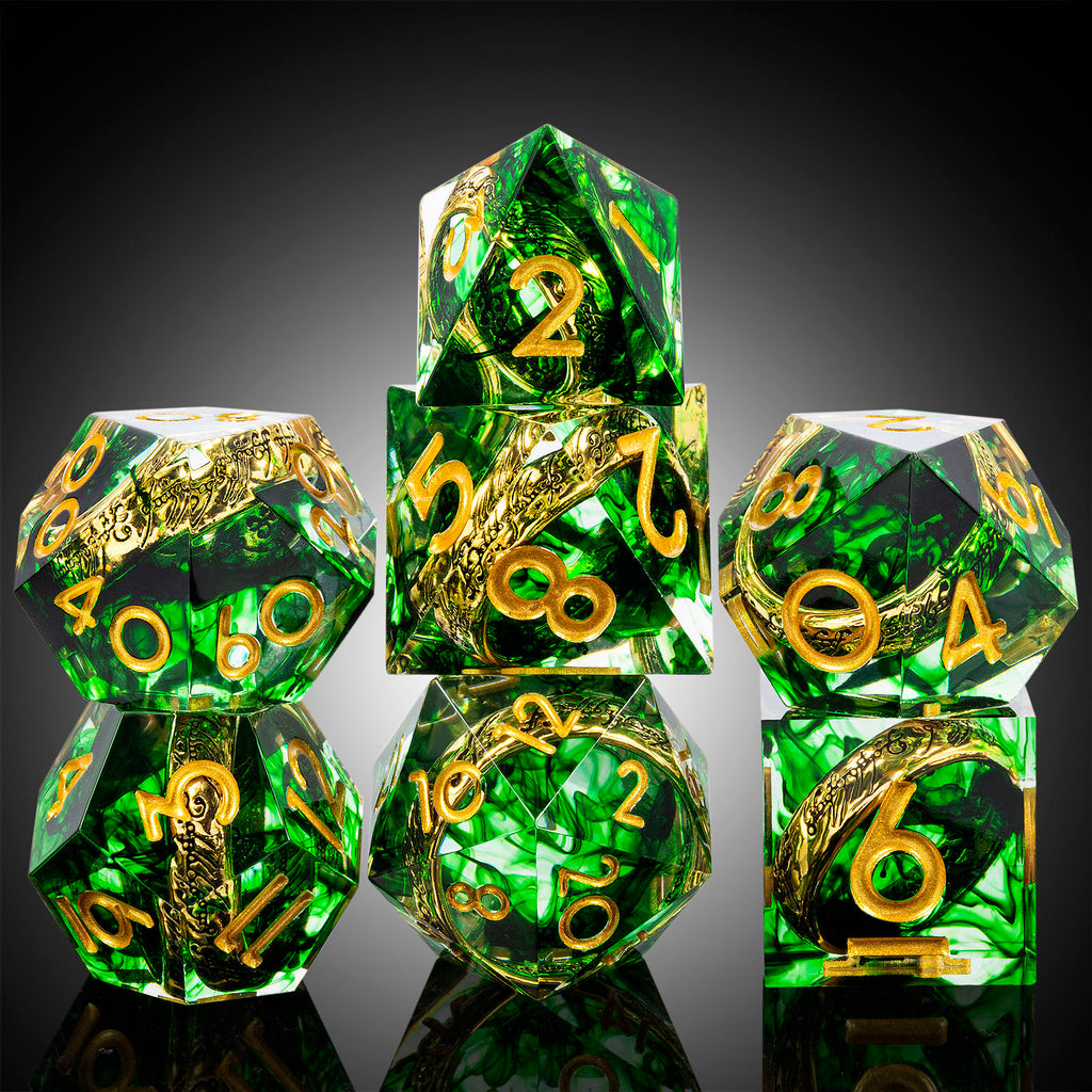IceForge Dice Canada - Ring of Verdant Dominion – Floating Ring Dice Set