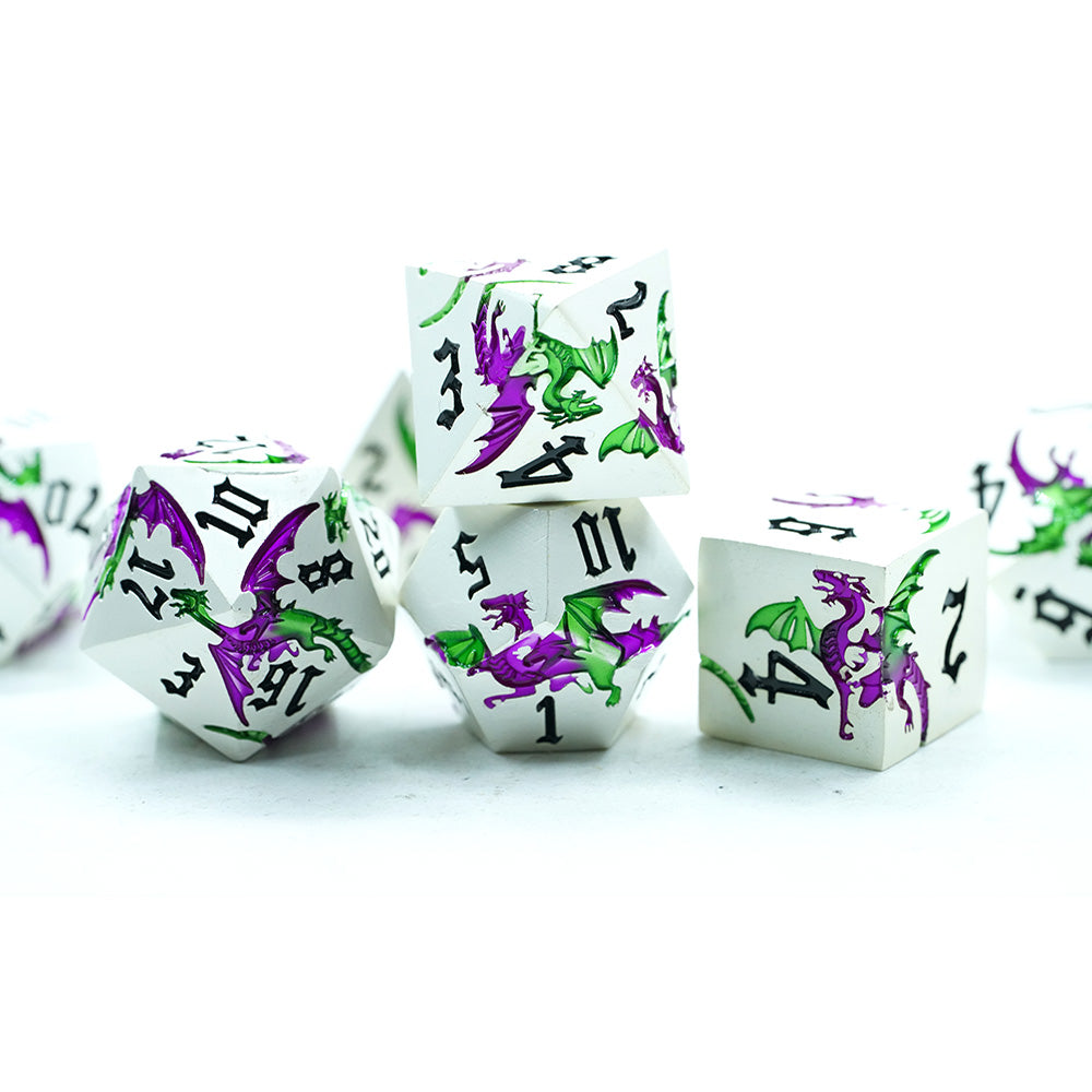 IceForge Dice Canada - Nightbloom Heraldry – Metal Dice Set