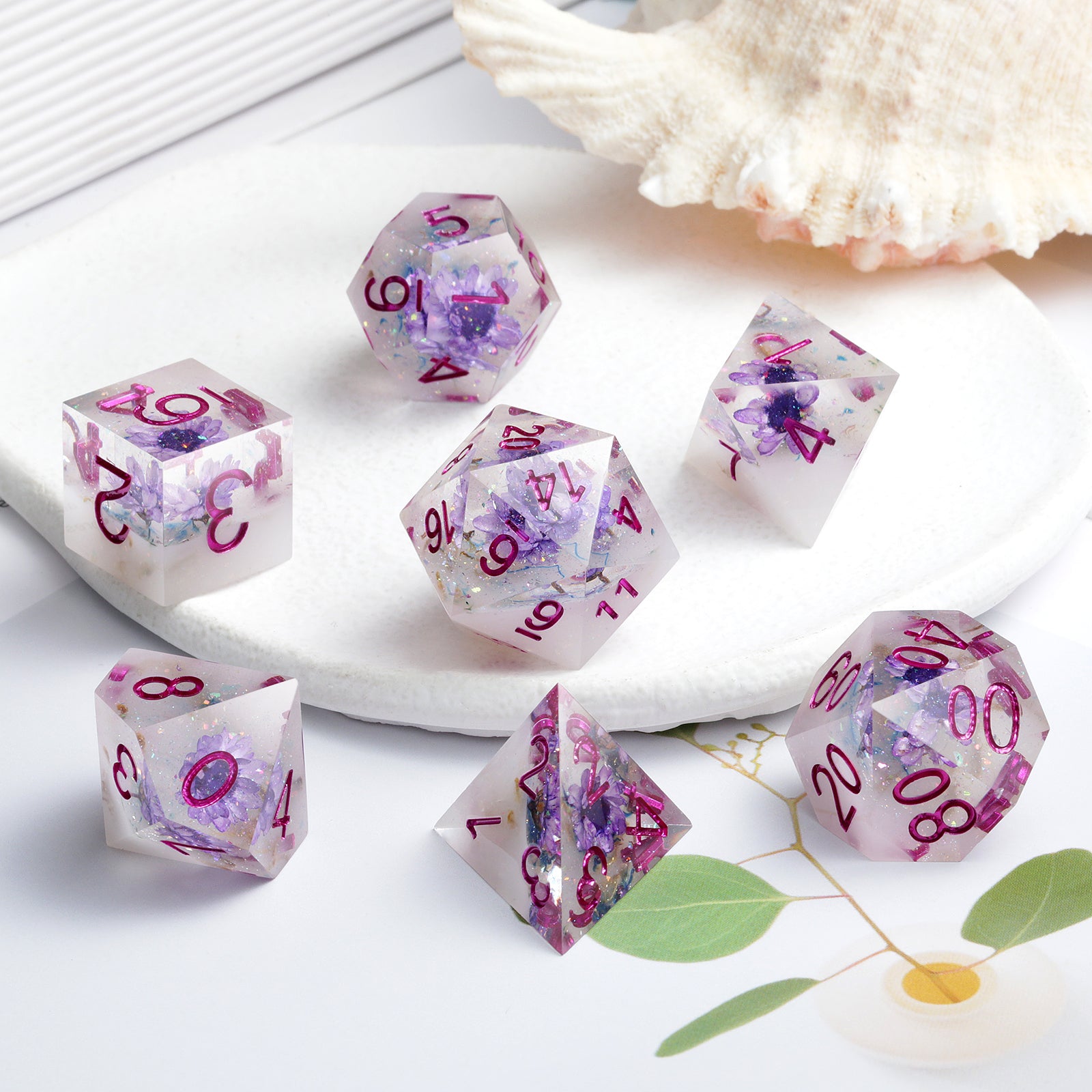 IceForge Dice Canada - Blossom Veil – Sharp Edge Dice Set