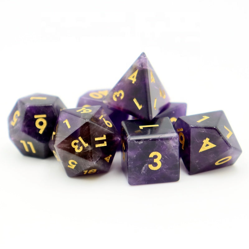 IceForge Dice Canada - Whisperglass - Amethyst Dice Set