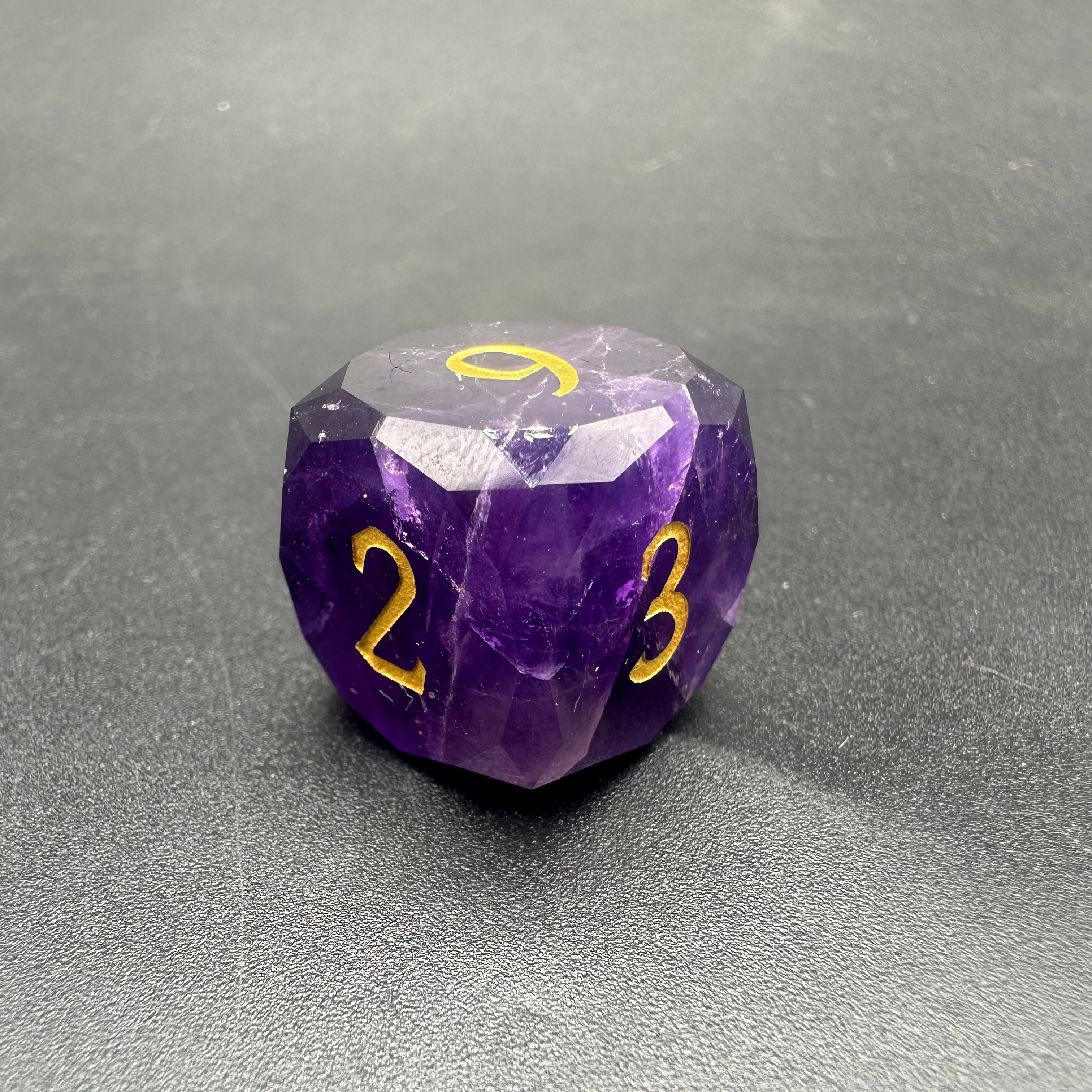IceForge Dice Canada - Whispercrystal – Diamond Cut Amethyst Dice Set