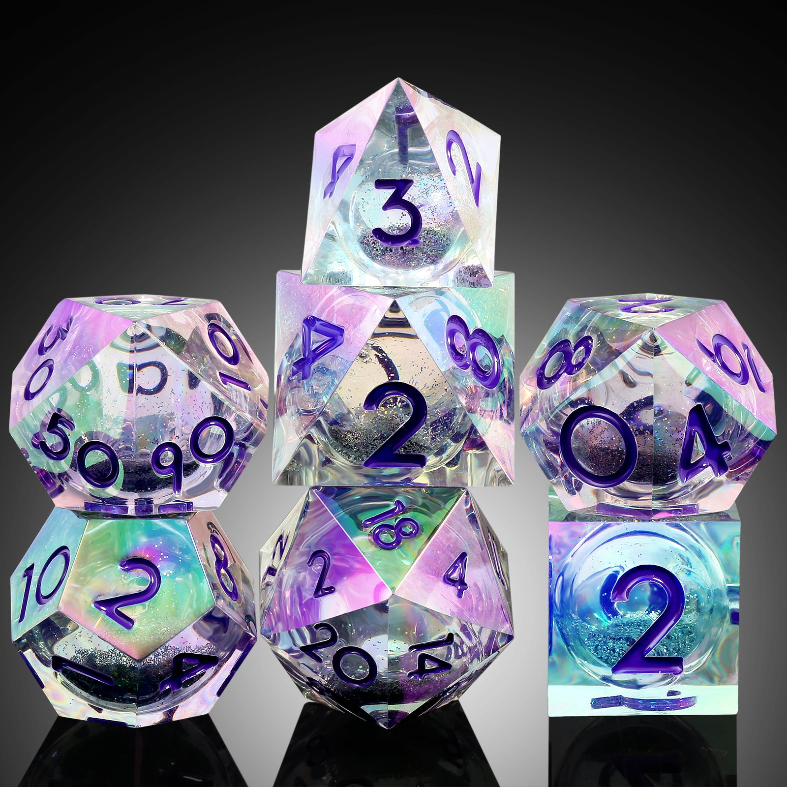 IceForge Dice Canada - Prismcore Radiance – Liquid Core Dice Set