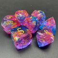 IceForge Dice Canada - Radiant Heliosurge – Diamond-Edge Resin Dice Set