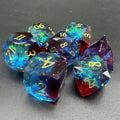 IceForge Dice Canada - Celestial Flame – Diamond-Edge Resin Dice Set