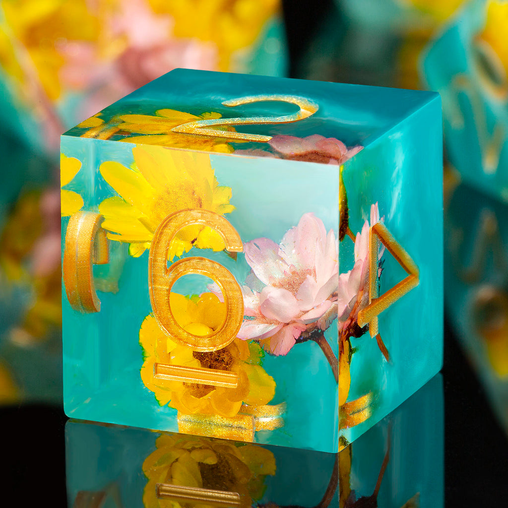 IceForge Dice Canada - Sunlit Bloom – Sharp Edge Dice Set