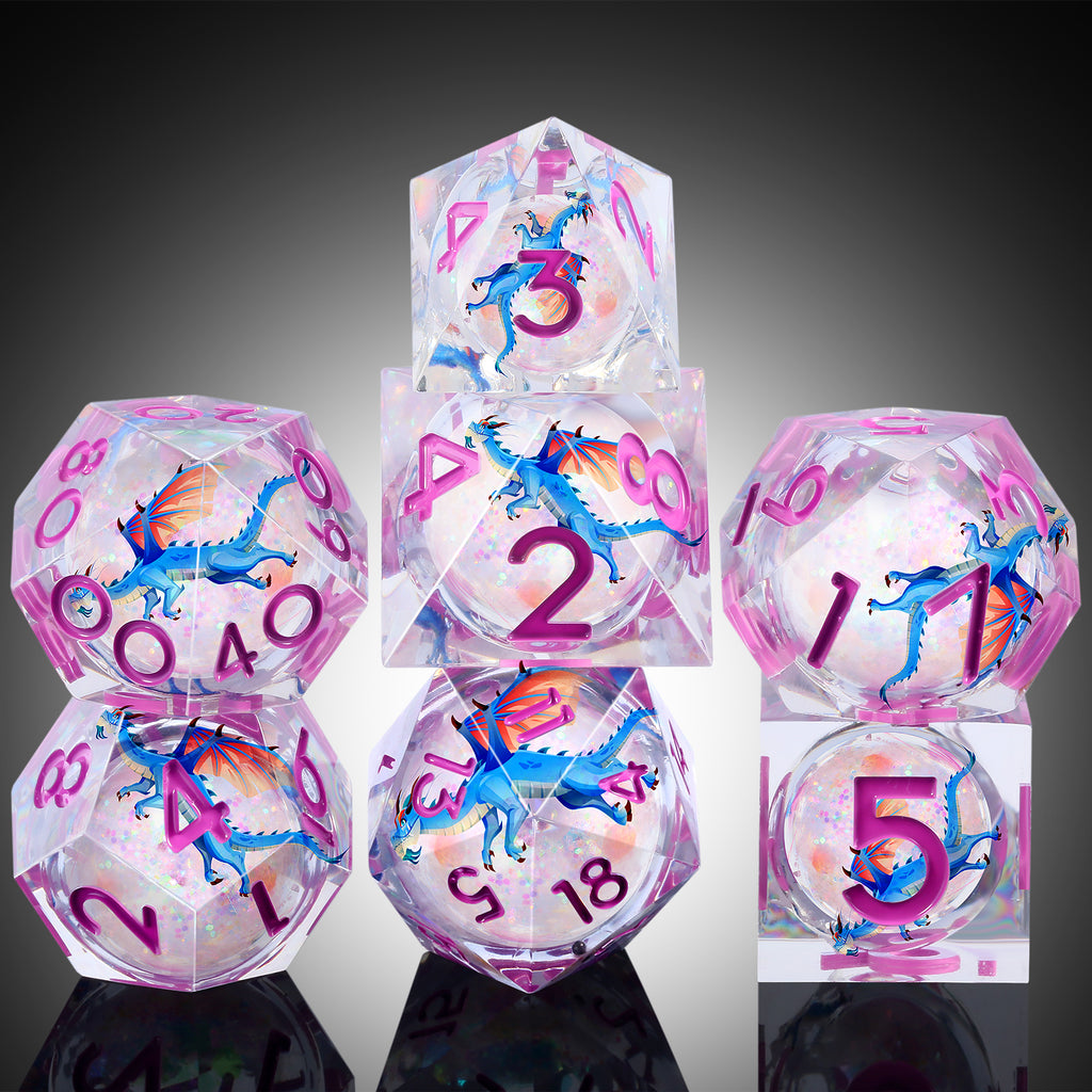 Aether Wyrm – Liquid Core Dice Set