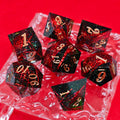 IceForge Dice Canada - Crimson Nightfall – Sharp Edge Resin Dice Set