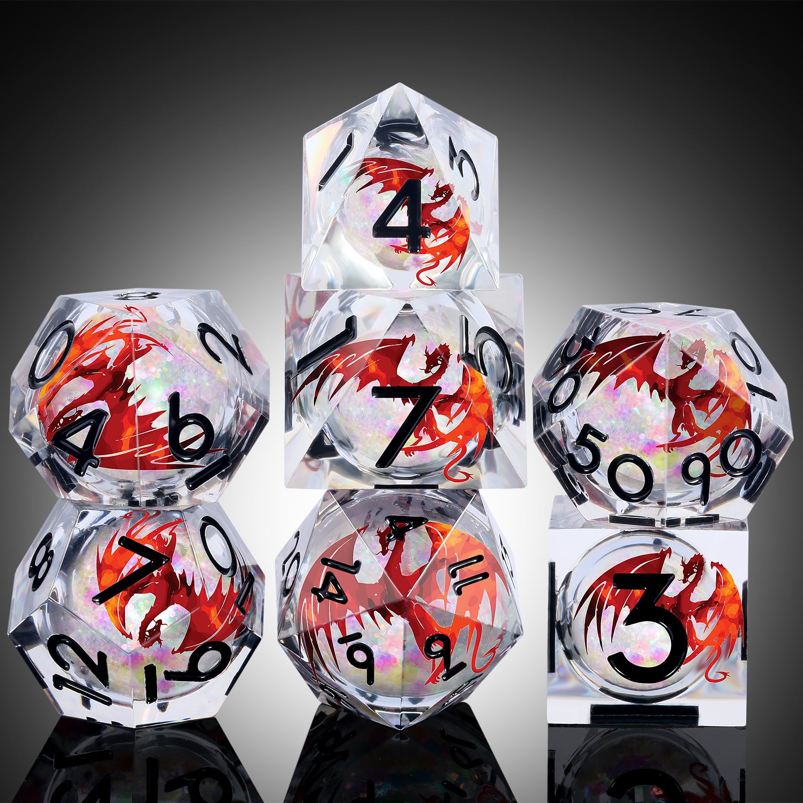 Ember Wyrm – Liquid Core Dice Set