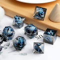 IceForge Dice Canada - Frostbound Dragon’s Gaze Liquid Core Dice Set