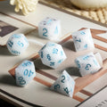 IceForge Dice Canada - Frostbite Marble Sharp Edge Dice Set