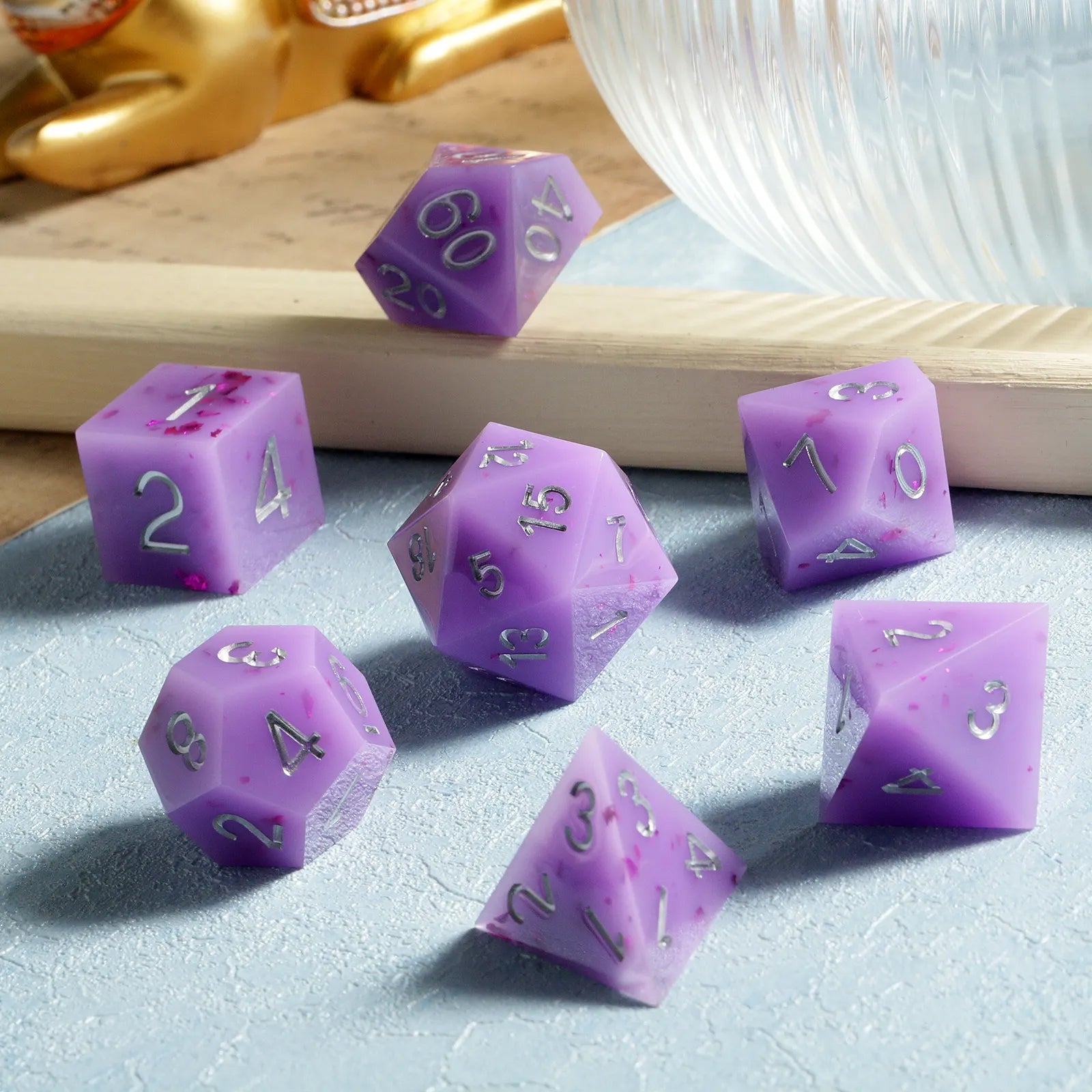 IceForge Dice Canada - Lavender Mist Sharp Edge Dice Set