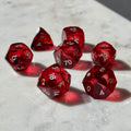 IceForge Dice Canada - Crimson Heart – Diamond-Edge Liquid Core Dice Set