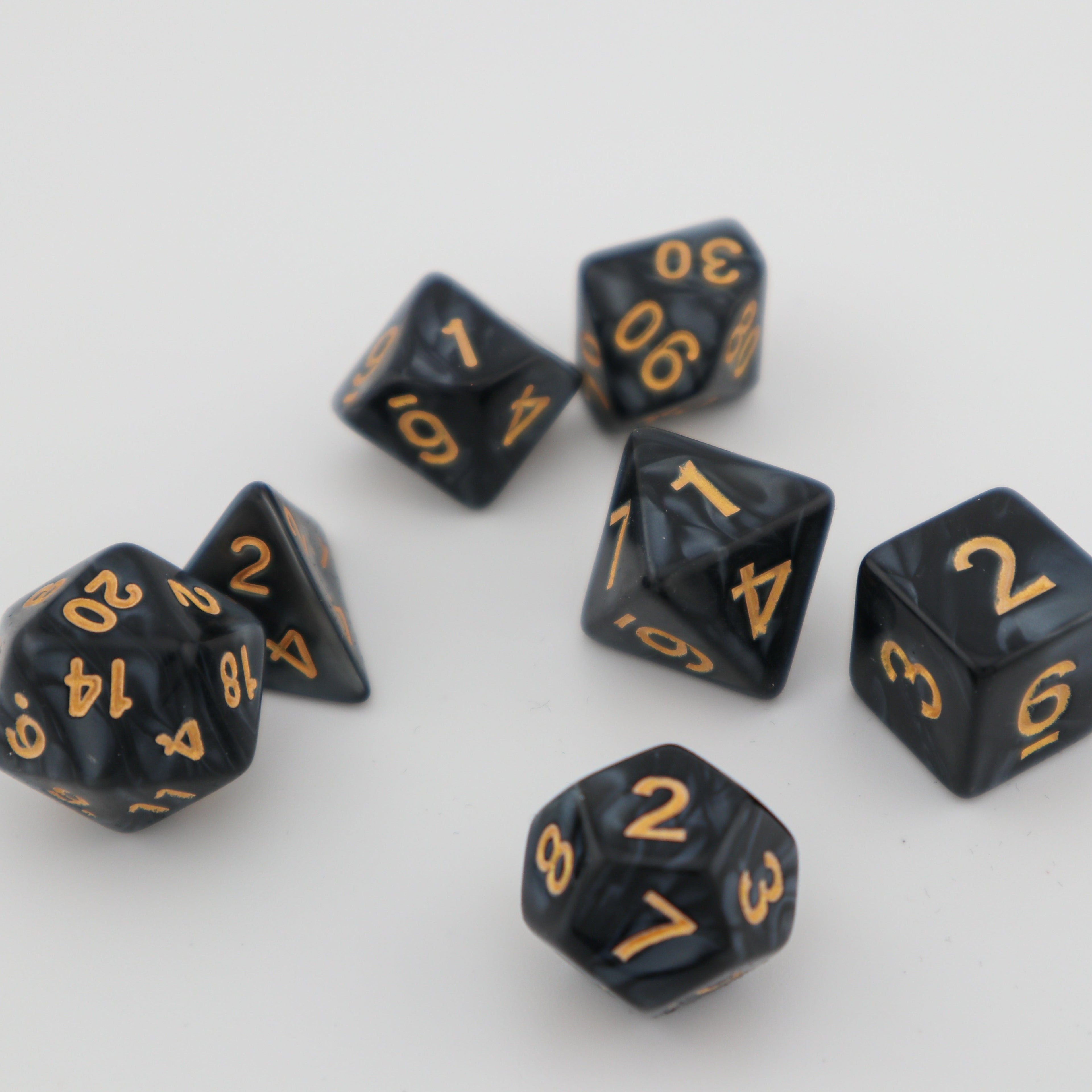 IceForge Dice Canada - Obsidian Veil Dice Set