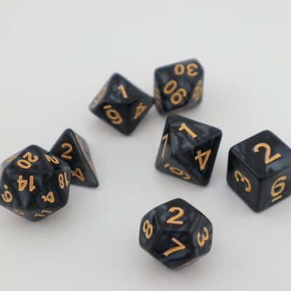 IceForge Dice Canada - Obsidian Veil Dice Set