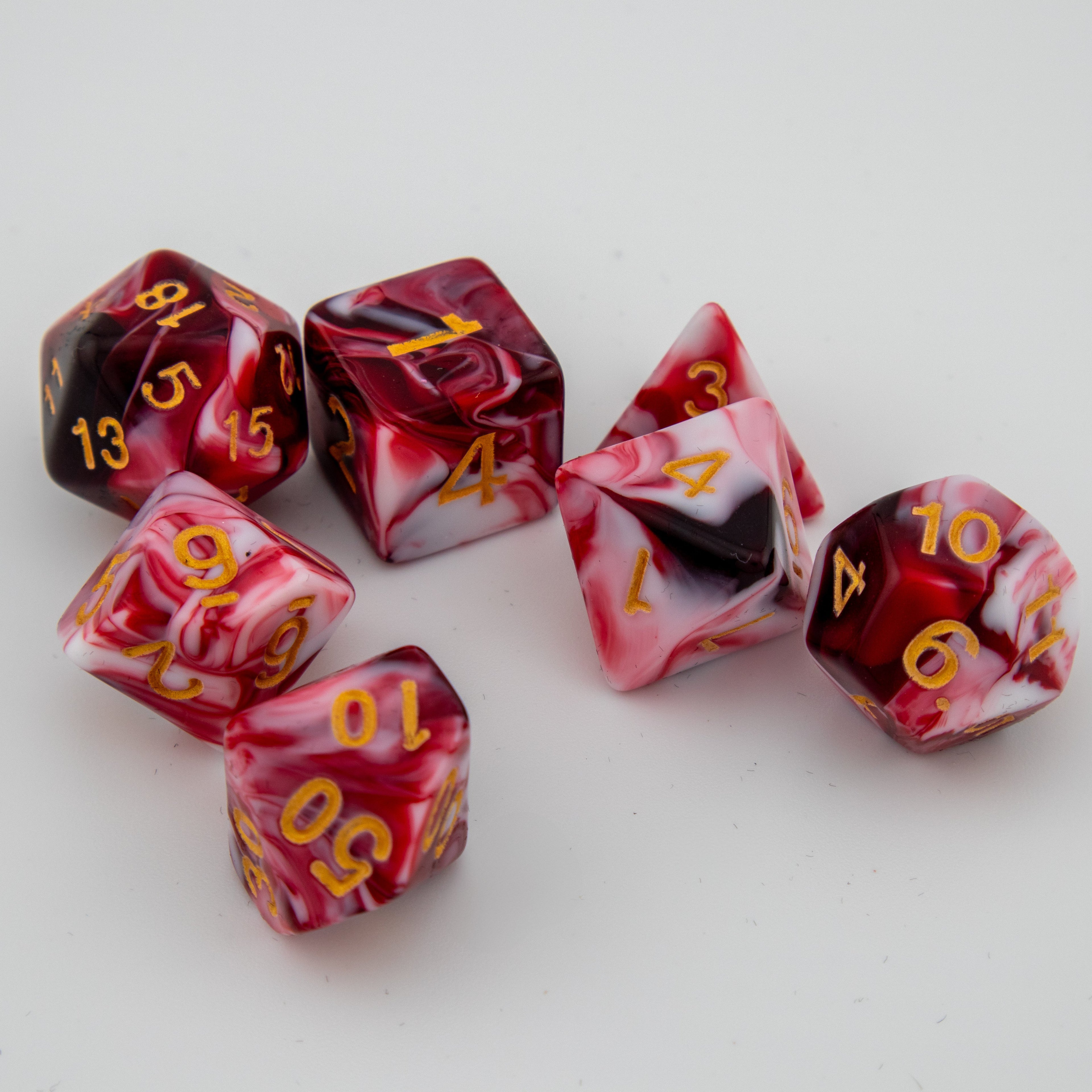 IceForge Dice Canada - Crimson Mirage Dice Set
