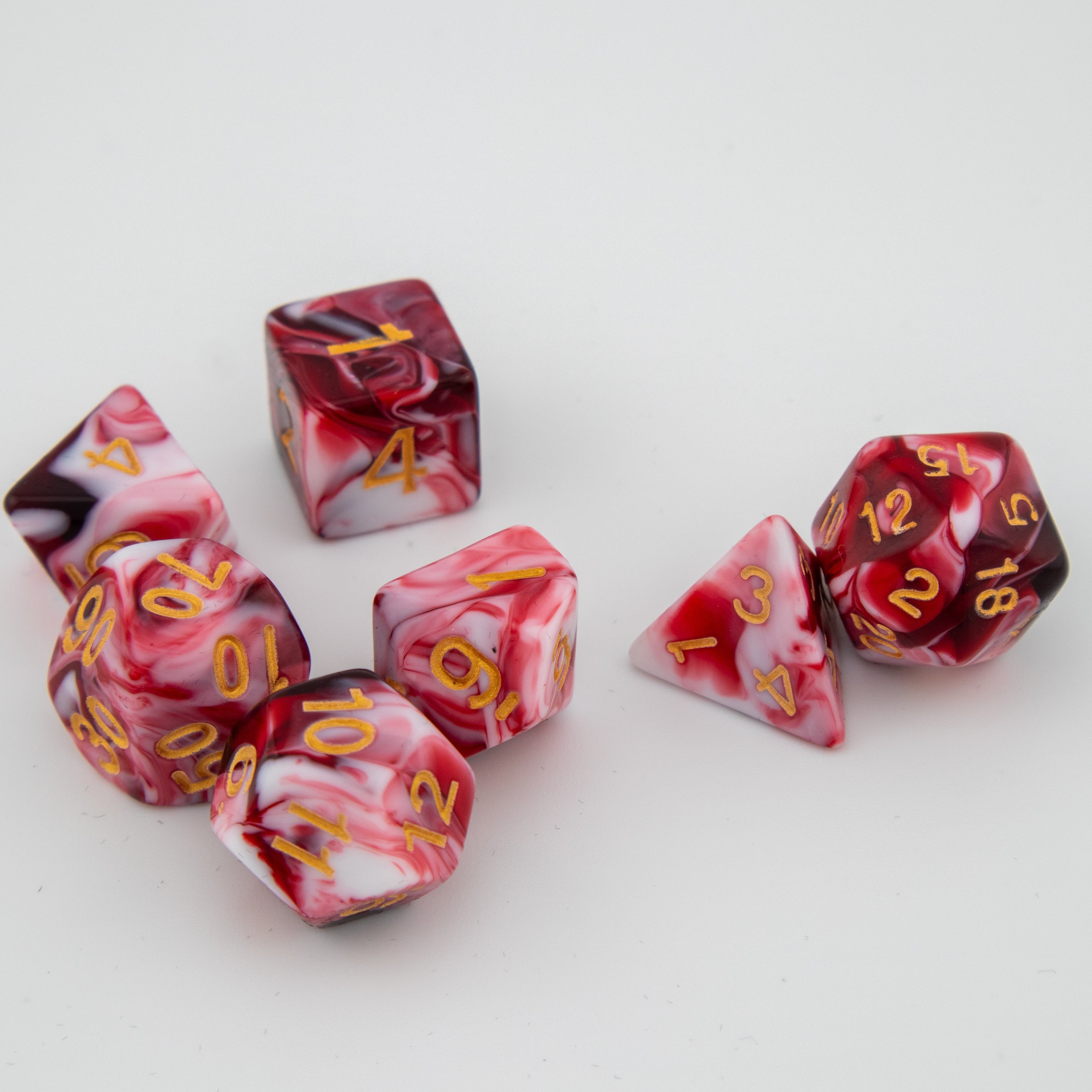 IceForge Dice Canada - Crimson Mirage Dice Set