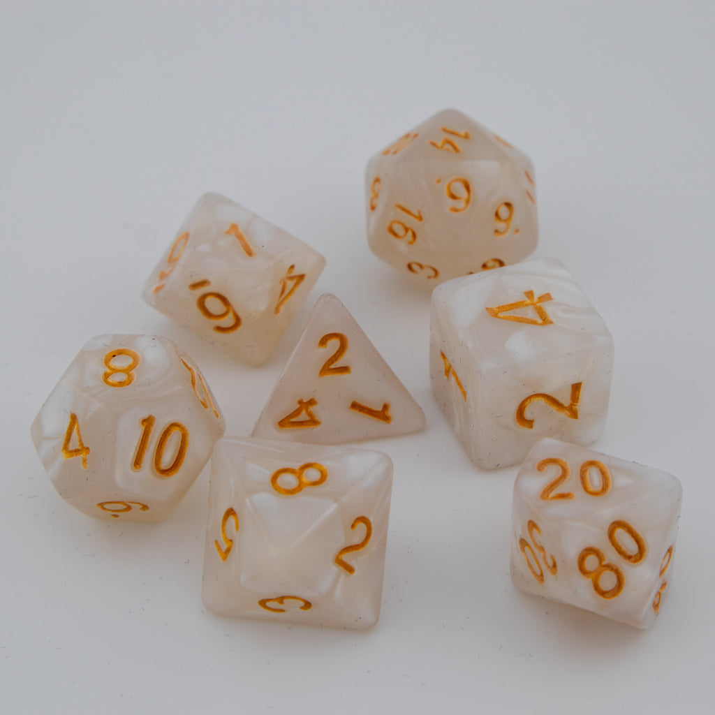 IceForge Dice Canada - Celestial Ivory Dice Set