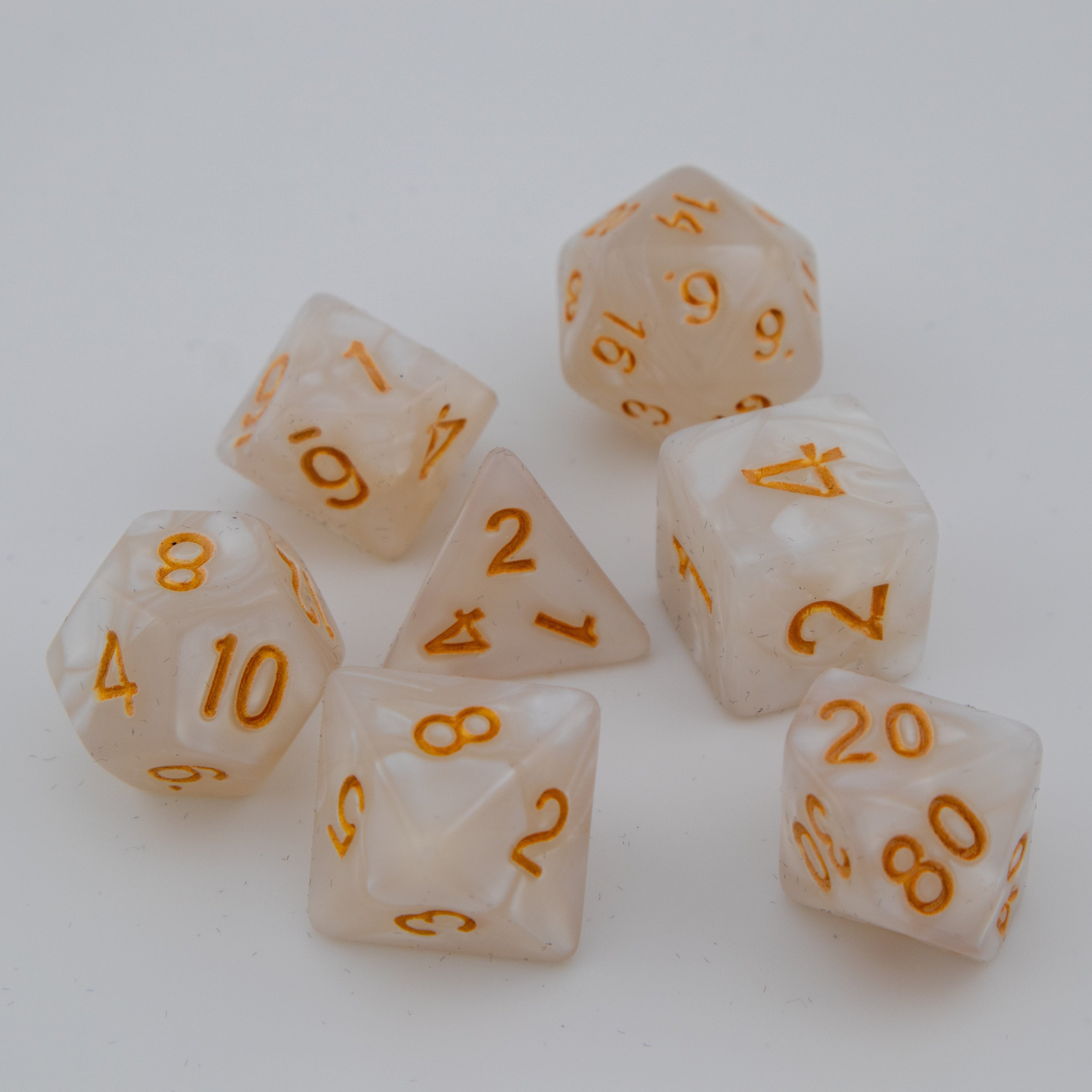 IceForge Dice Canada - Celestial Ivory Dice Set