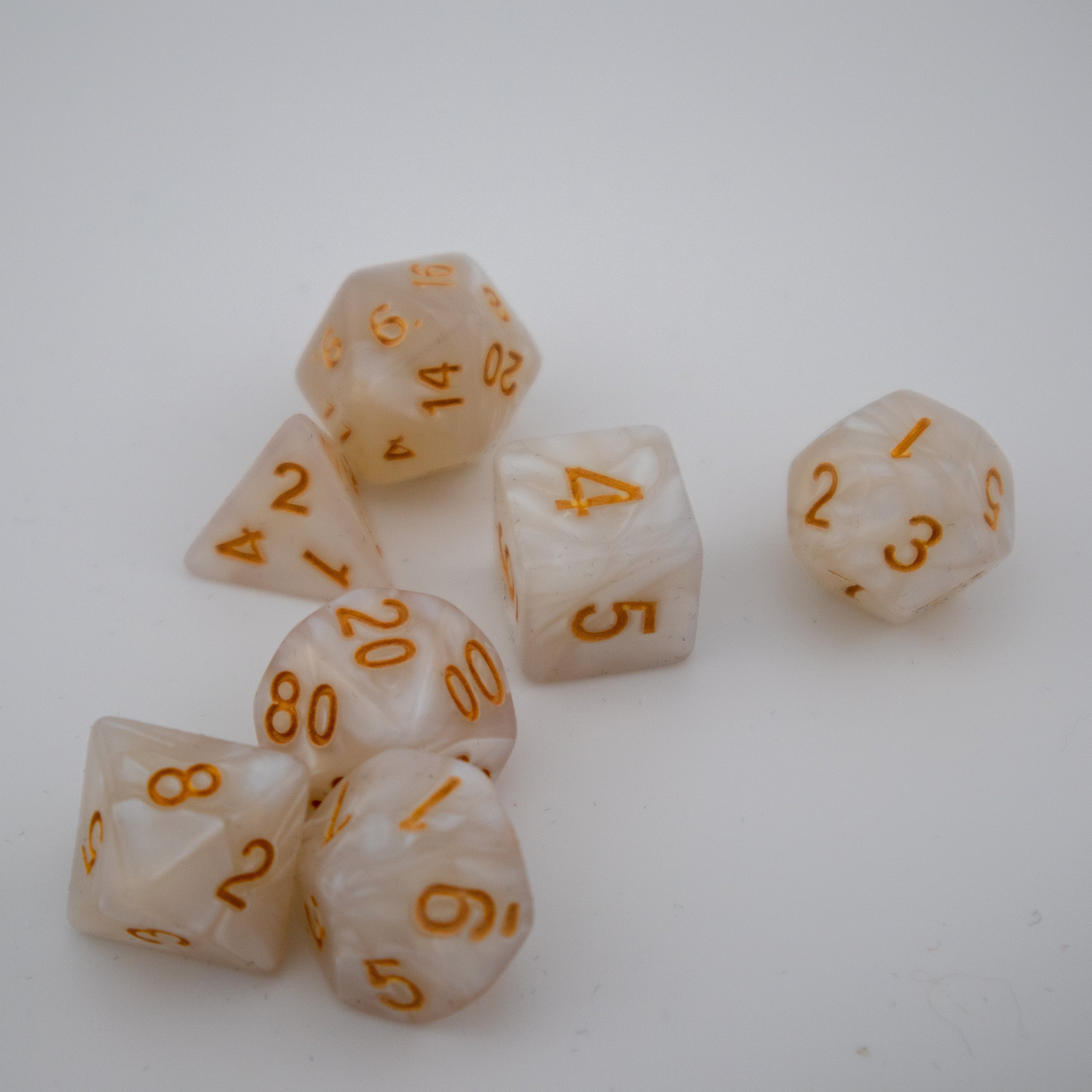 IceForge Dice Canada - Celestial Ivory Dice Set