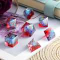 IceForge Dice Canada - Celestial Core - Crimson Nebula Dice Set