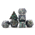 IceForge Dice Canada - Shattered Obsidian - Metal Dice Set