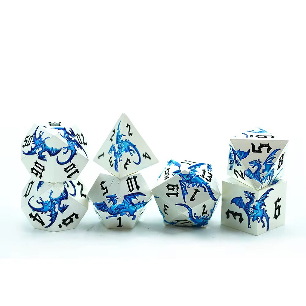 Frostwyrm Sigil – Metal Dice Set