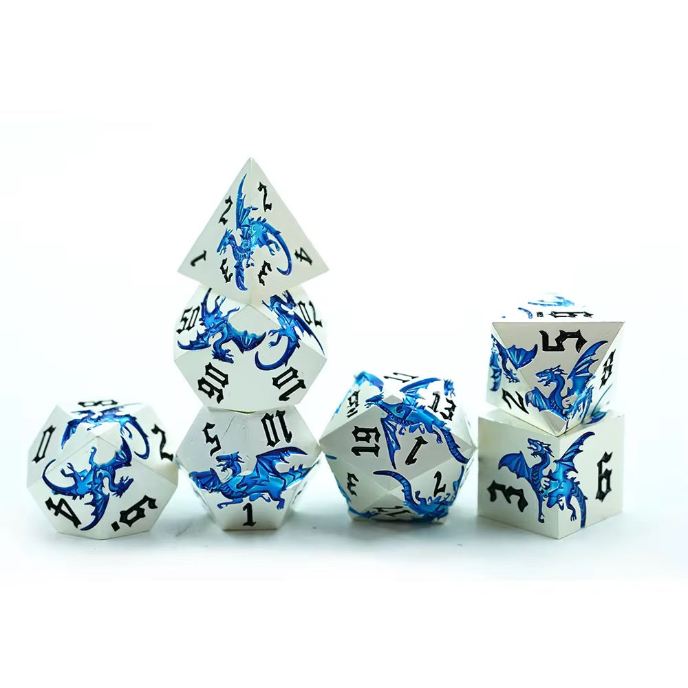 Frostwyrm Sigil – Metal Dice Set
