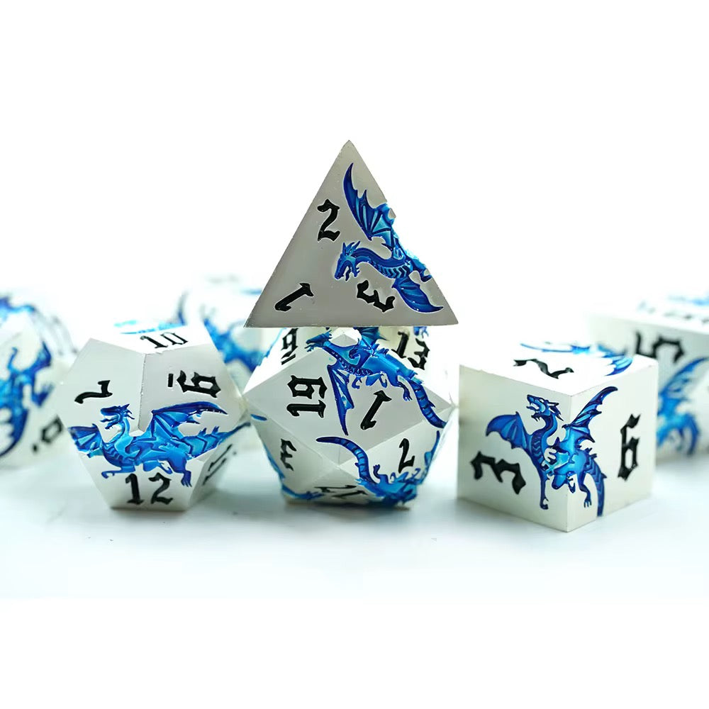 Frostwyrm Sigil – Metal Dice Set